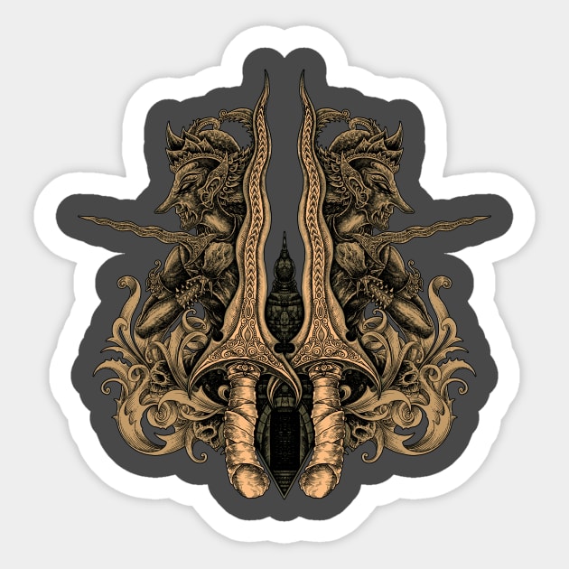 indonesian culture Sticker by HornArt